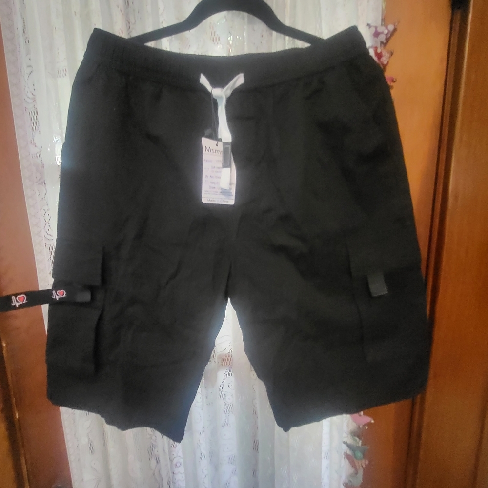 Black Cargo Shorts